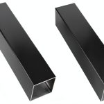 Aluminum Tube 2Pcs 3030T1.2 Black 39.37in L 1.2mm Wall Kwweeoo-0