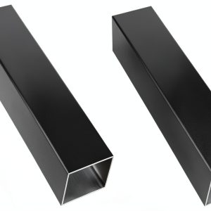 Aluminum Tube 2Pcs 3030T1.2 Black 39.37in L 1.2mm Wall Kwweeoo-0